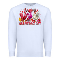 White happy valentines day Premium Sweatshirt - RacoonDesign