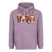 Lavender baseball coffee cups Heavyweight Hoodie - Zillion Design Studio