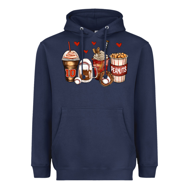 Baseball Coffee Cups Heavyweight Hoodie by Zillion Design Studio | Teevron
