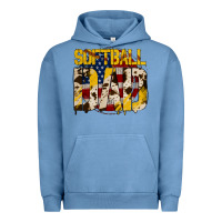 Pigment Pebble Blue softball dad Urban Hoodie - Jasminsmagicworld