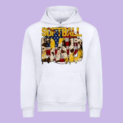 Softball Dad Urban Hoodie Designed By Jasminsmagicworld
