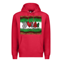 Cardinal Peace Love Christmas Trees Premium Hoodie - Jasminsmagicworld