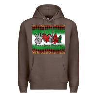 Coffee Peace Love Christmas Trees Premium Hoodie - Jasminsmagicworld