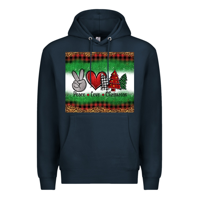 Peace Love Christmas Trees Premium Hoodie by Jasminsmagicworld | Teevron