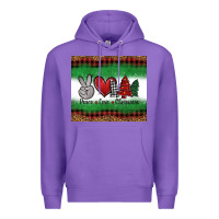 Purple Peace Love Christmas Trees Premium Hoodie - Jasminsmagicworld