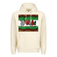 Sandshell Peace Love Christmas Trees Premium Hoodie - Jasminsmagicworld