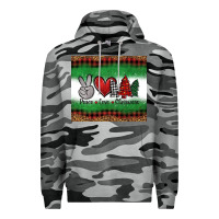 Slate Camo Peace Love Christmas Trees Premium Hoodie - Jasminsmagicworld