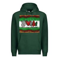 Sports Green Peace Love Christmas Trees Premium Hoodie - Jasminsmagicworld