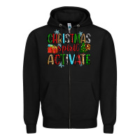 Black christmas spirit activite Zipper Hoodie - Zillion Design Studio