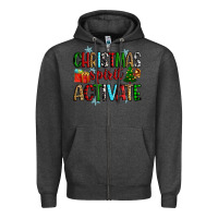 Charcoal Heather christmas spirit activite Zipper Hoodie - Zillion Design Studio