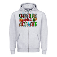 Heather Grey christmas spirit activite Zipper Hoodie - Zillion Design Studio