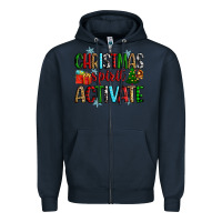 Navy christmas spirit activite Zipper Hoodie - Zillion Design Studio