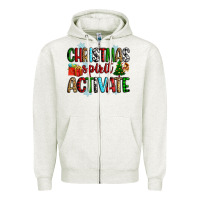 Oatmeal Heather christmas spirit activite Zipper Hoodie - Zillion Design Studio
