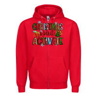 Red christmas spirit activite Zipper Hoodie - Zillion Design Studio