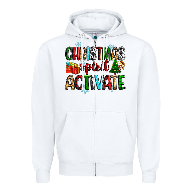 Christmas Spirit Activite Zipper Hoodie by Zillion Design Studio | Teevron