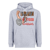 Heather Grey brain cancer warrior Heavyweight Hoodie - texasbilliewilder