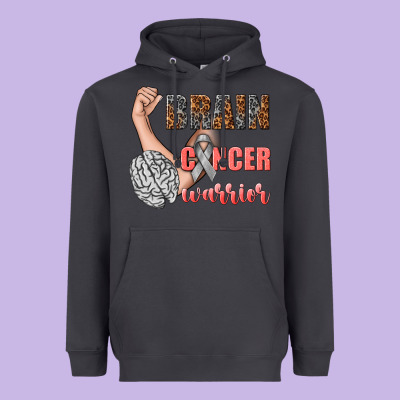 Brain Cancer Warrior Heavyweight Hoodie Designed By Texasbilliewilder