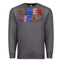 Charcoal Heather america thunderbolt Premium Sweatshirt - HRA Design Shop