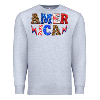 Heather Grey america thunderbolt Premium Sweatshirt - HRA Design Shop