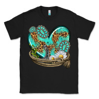Black turquoise western heart with horseshoe Classic Tee - texasbilliewilder