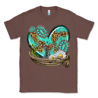 Chestnut turquoise western heart with horseshoe Classic Tee - texasbilliewilder