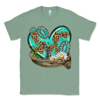 Sage turquoise western heart with horseshoe Classic Tee - texasbilliewilder