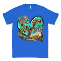 True Royal turquoise western heart with horseshoe Classic Tee - texasbilliewilder