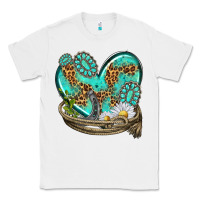 White turquoise western heart with horseshoe Classic Tee - texasbilliewilder