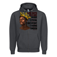 Smoke afro man god says you are Zipper Hoodie - texasbilliewilder