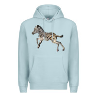 Blue Mist Baby Zebra Premium Hoodie - LillyAllenDesigns
