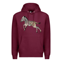 Burgundy Baby Zebra Premium Hoodie - LillyAllenDesigns
