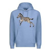 Colony Blue Baby Zebra Premium Hoodie - LillyAllenDesigns