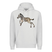 Dove Grey Baby Zebra Premium Hoodie - LillyAllenDesigns