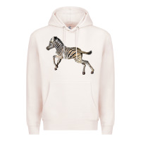 Pale Pink Baby Zebra Premium Hoodie - LillyAllenDesigns