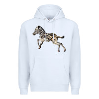 White Baby Zebra Premium Hoodie - LillyAllenDesigns