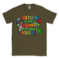 Army Green autism is not a disability its a different ability Classic Tee - Zillion Design Studio