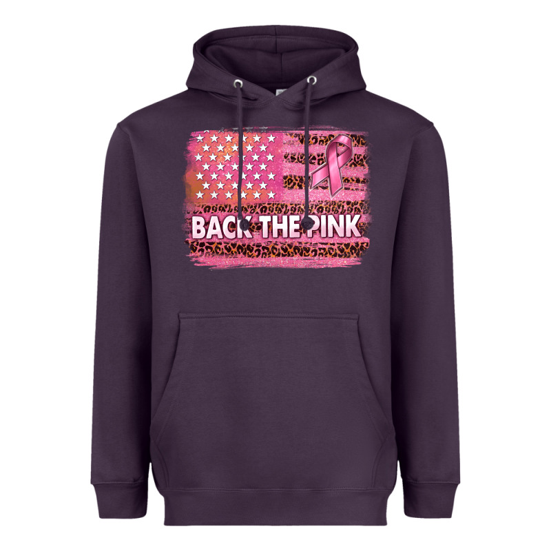 Back The Pink American Flag Heavyweight Hoodie by texasbilliewilder | Teevron