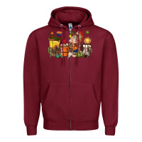 Burgundy arizona coffee cups Zipper Hoodie - texasbilliewilder
