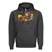 Charcoal Heather arizona coffee cups Zipper Hoodie - texasbilliewilder