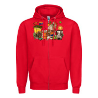 Red arizona coffee cups Zipper Hoodie - texasbilliewilder