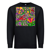 Black mardi gras crawfish leopard  seamless pattern Premium Sweatshirt - FaDigitalArtStudio
