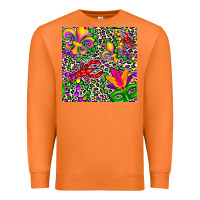 Carrot mardi gras crawfish leopard  seamless pattern Premium Sweatshirt - FaDigitalArtStudio