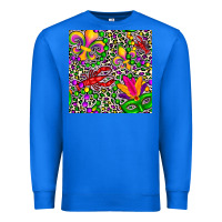 True Royal mardi gras crawfish leopard  seamless pattern Premium Sweatshirt - FaDigitalArtStudio