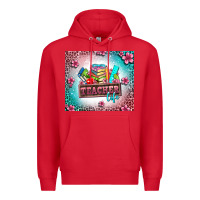 Red teacher life Premium Hoodie - AdoDesignShop