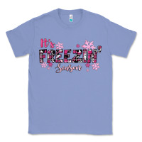 Colony Blue It's Freezin Season Pink Christmas Classic Tee - RanaPortraitStore