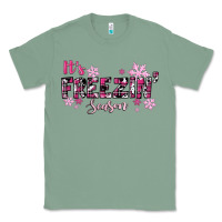 Sage It's Freezin Season Pink Christmas Classic Tee - RanaPortraitStore