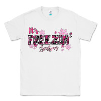 White It's Freezin Season Pink Christmas Classic Tee - RanaPortraitStore