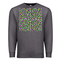 Charcoal Heather mardi gras leopard  seamless pattern Premium Sweatshirt - FaDigitalArtStudio