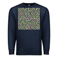 Navy mardi gras leopard  seamless pattern Premium Sweatshirt - FaDigitalArtStudio