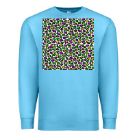 Ocean Blue mardi gras leopard  seamless pattern Premium Sweatshirt - FaDigitalArtStudio